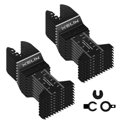 KELIN Lot de 16 lames de scie multifonction with sharp Japanese teeth - Outillages oscillants - Traversées nettes pour b
