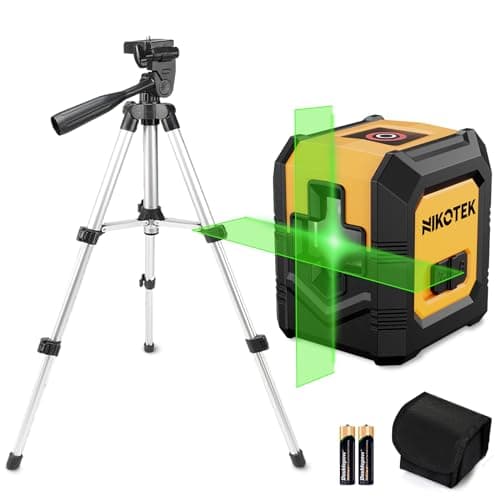 Niveau Laser Auto-nivelant Horizontal et Vertical pour la Décoration de La Maison - Batterie Incluse - Pochette de Trans