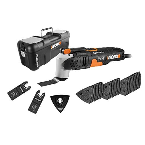 Outil oscillant WORX WX696.9 multifonctions 20V, Puissant 5000/6000 tr/min, angulaire 3,6°, changement de lame facile — 110000-20000 osc/min - 350W filaire