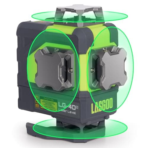 Niveau Laser LasGoo LG-3DMAX Vert Auto-Nivellant 3x360° | Batteries Lithium Rechargeables | Étui Rigide — LG-4Ds