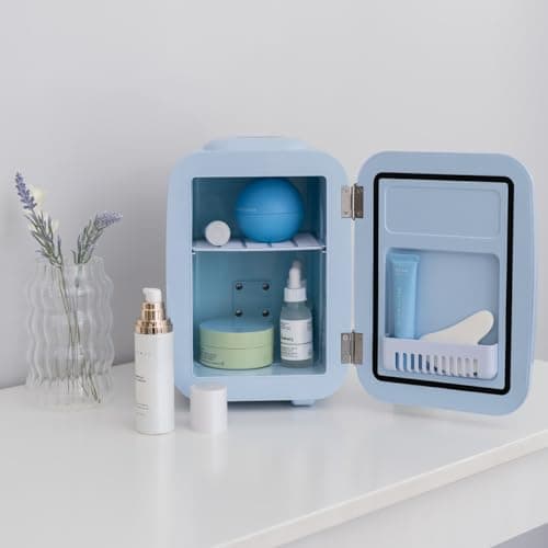 Flamingueo Mini Frigo - Petit Refrigerateur 4L, 12V/220V, Fonction Chaud et Froid