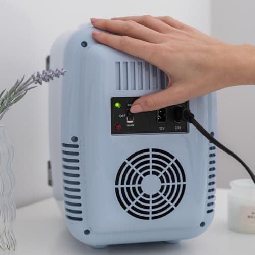 Flamingueo Mini Frigo - Petit Refrigerateur 4L, 12V/220V, Fonction Chaud et Froid