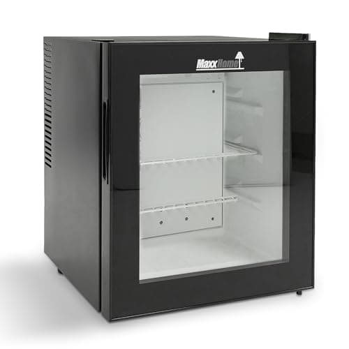 Mini frigo de chambre 42L - réfrigérateur de bureau - adapté à la maison et au bureau - (noir/verre)