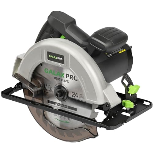 Scie Circulaire GALAX PRO 1400W 6000RPM Bois Profondeur de Coupe Max 62mm Lama 185mm