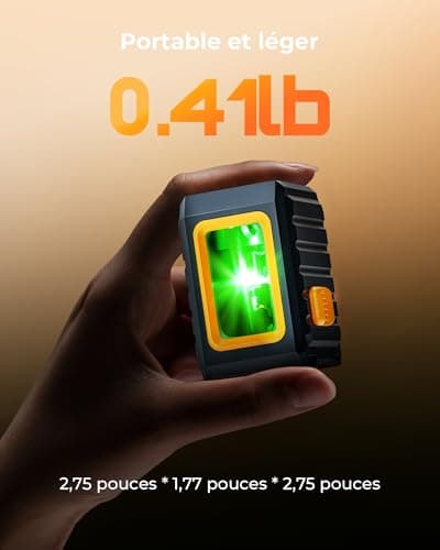 Niveau laser vert CIGMAN automatique et manuel, 30 m de portée, 4 niveaux de luminosité, précision ± 0,3 mm/1 M, batteri