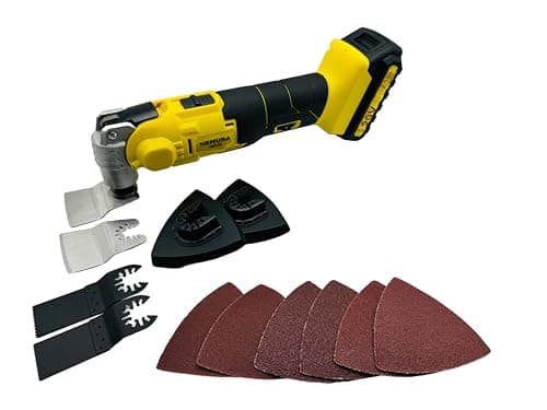 Nemura Outil multifonction 20V - Pour Professionnels - Angle d'oscillation de 3° - Livré avec Batterie 2Ah et Malette de