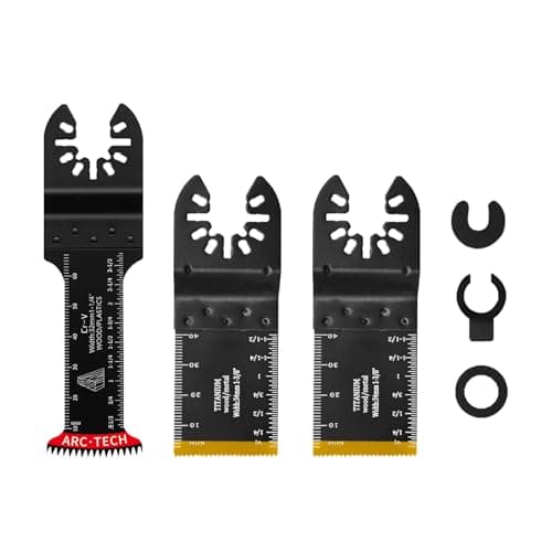 Multifonction Scie Oscillante 3Pcs Lames  Universelle Outils Accessoires Bois Métal Plastique Vis