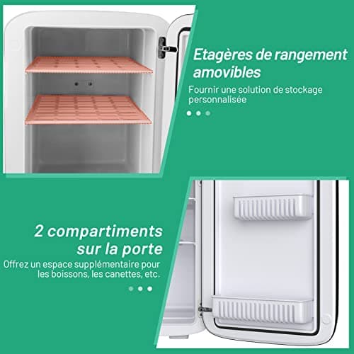 Réfrigérateur COSTWAY 15L portable, chauffant et refroidissant, pour maison et voiture (noir)