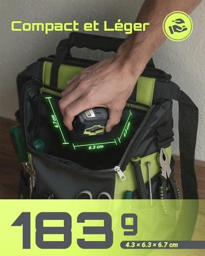 LASGOO Mini niveau laser vert automatique, conception compacte idéale pour les travaux de construction et d'installation