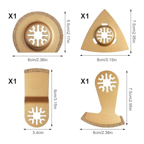 Outil Multifonction Scie Oscillante pour Construction et Atelier pour Famille Outils Meulage Dégagement Coupe Rotatif Mu