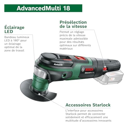 Bosch Outil multifonctions sans fil AdvancedMulti 18 Vertະ стоимостью
