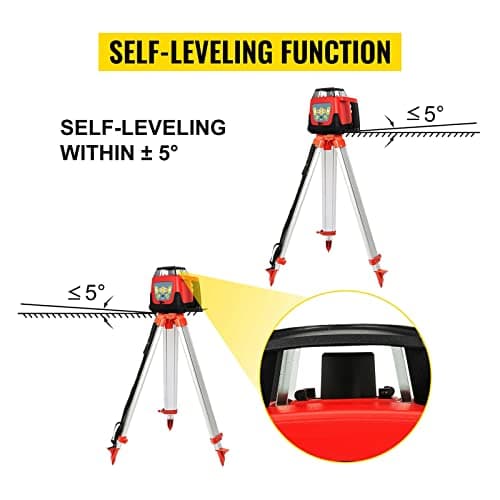 Laser niveau rotatif 360° auto-nivelant - Mesure de 500 m pour la construction extérieure - Outils de construction