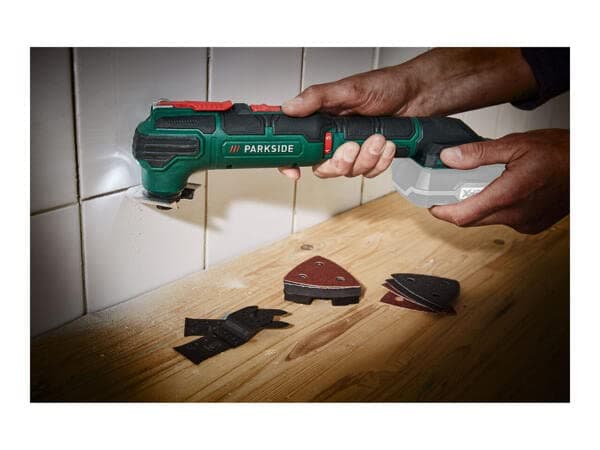 Parkside Outil multifonction sans fil 20 V – Technologie d'oscillation polyvalente pour scie, coupe, grattoir et poli