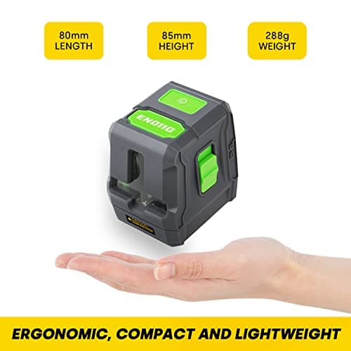 ENVENTOR Niveau Laser Vert 25M Modes Manuel et Autonivelant Modes Manuel et Autonivelant 360° Laser Rotatif avec Support