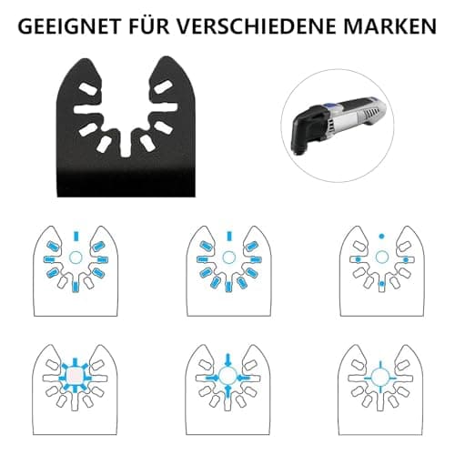 Multifonction Outil Scie Oscillante 15 Pcs 34mm Lame Universelle Bois Plastique