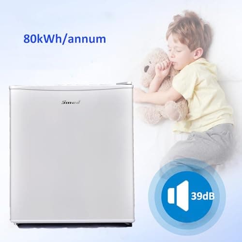 Mini Réfrigérateur Smad 48L Blanc pour Bureau Hôtel Salon avec Porte Réversible