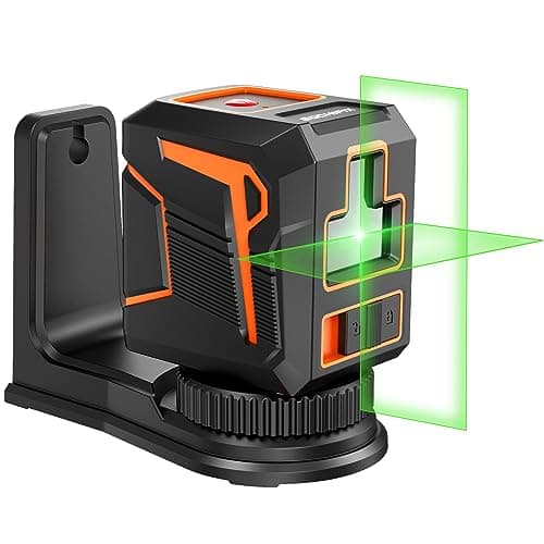 Niveau laser auto-nivelant 100 pieds avec lignes croisées vertes et mode manuel pour suspension d'images et construction