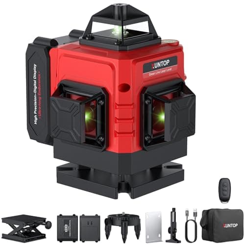 XUNTOP Traceur Laser Rechargeable Outil de Marquage ±1.5mmIP54 USB-C Ouvrier Bricolage — Pro · 16 Lignes