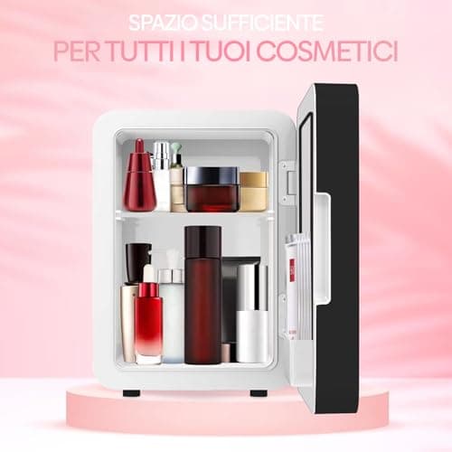 Réfrigérateur Cosmétique Olvy 4 L, Mini Frigo Portable, Petit Réfrigérateur avec Miroir LED, Soins de la Peau, Noir