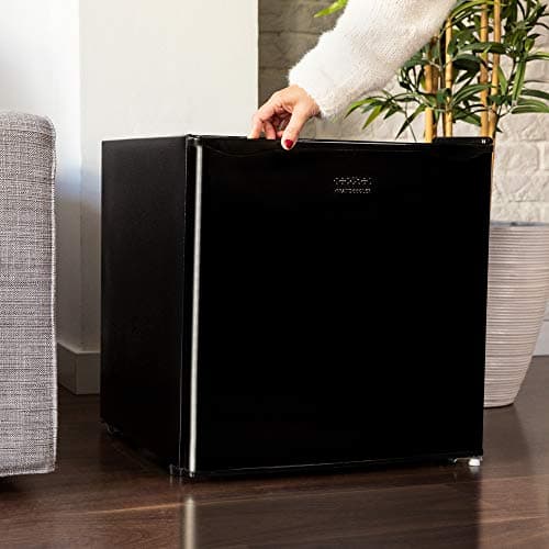 Cecotec Mini Frigo GrandCooler 20000 SilentCompress Noir | Grand Volume 46 L, Porte Reversible et Petit Congélateur | Éc