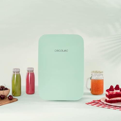 Cecotec Mini Frigo Bolero Bahamas Mint - Capacité 10L, Fonction Chaud et Froid, Température Réglable - Compatible Carava