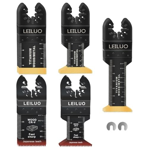 LEILUO Kit d'accessoires oscillant multitool 155 pièces Pour bricoleurs et professionnels Compatible avec DeWalt Dremel — 20Pcs