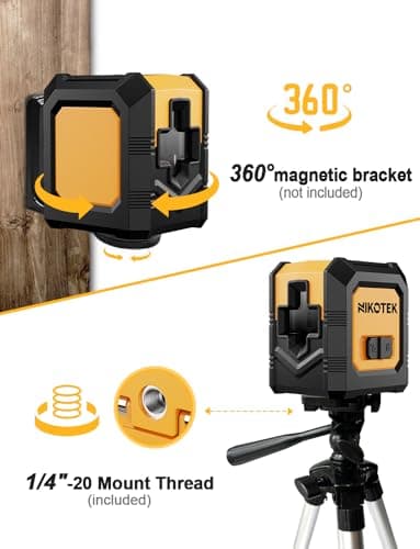 Niveau Laser Auto-nivelant Horizontal et Vertical pour la Décoration de La Maison - Batterie Incluse - Pochette de Trans