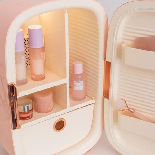 Flamingueo Mini Frigo 12L - Froid, Per Cosmétique, Éclairage Intérieur