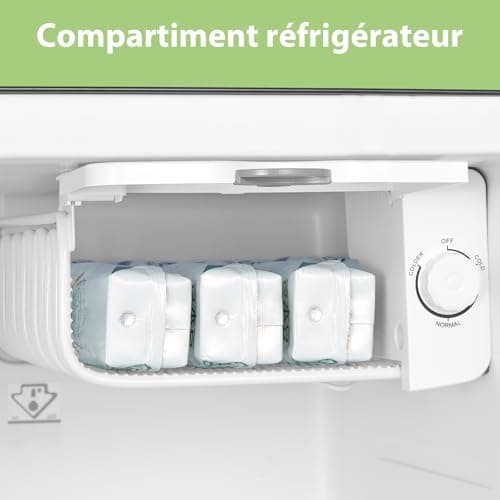 Comfee' RCD50BL2EURT(E) Mini Réfrigérateur Monoporte Noir, Idéal pour la Maison et le Bureau, Capacité de 47L, Bruit Réd