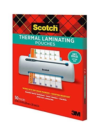 Pochettes de plastification thermique effaçables Scorch, format lettre, transparents, 50 pièces, 22 x 29 cm