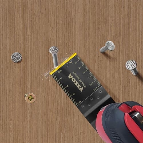 50Pièces Lames de Scie Oscillantes, Titane 5 Lames, Coffret Accessoires Outil Multifonction, lame de scie universelle po