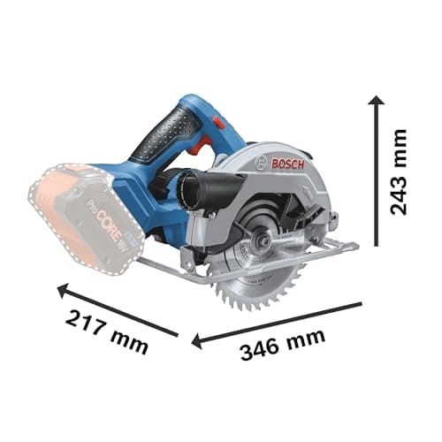 Bosch Professional 18V System scie circulaire sans-fil GKS 18V-57 G (Ø de lame : 165 mm, capacité de coupe : 57 mm, avec