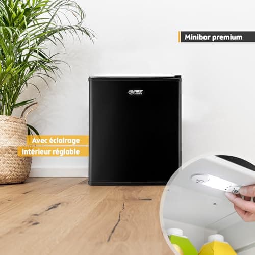 TZS First Austria - Mini réfrigérateur 30L complètement silencieux - Idéal pour camping, bureau et chambre - Design noir