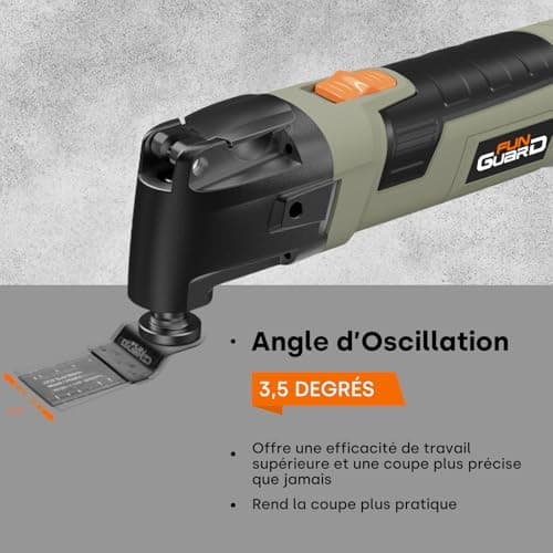 Outils Multifonctions Oscillants 300W, 6 Vitesses Variables 15000-22000RPM, 30 Accessoires pour Couper, Poncer, Gratter,