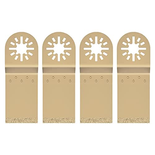 Lames de scie oscillantes diamantées Lot de 4 - Outil multifonction en métal - Changement rapide