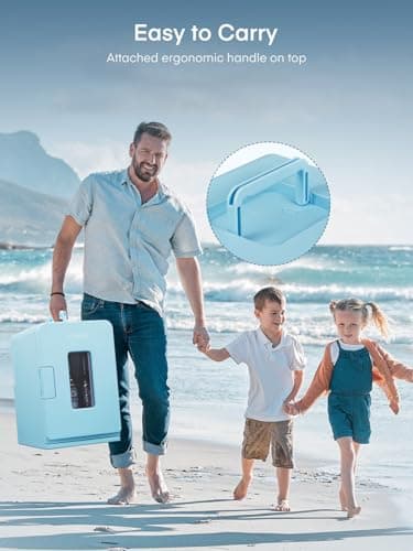 FOHERE Mini Frigo de Chambre 15L/21 Canettes | Fréquemment Acheté par les Voyageurs | Idéal pour les Voyages et les Camp