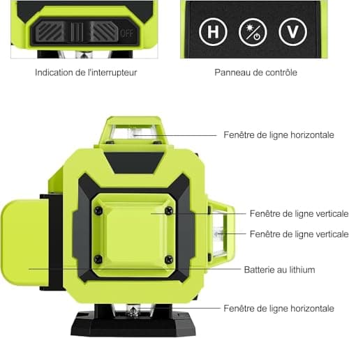 Stanew Niveau Laser 4D 16 Lignes, Autonivelant, Laser Niveaux pour Chantier, Professionnels et Amateurs, Scénarios de Tr