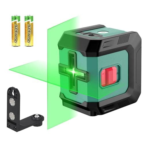 HYCHIKA Niveau Laser 15M Autonivelant, Niveaux Laser Vert avec 3 Niveaux de Luminosité Réglables pour Décoration de Mais