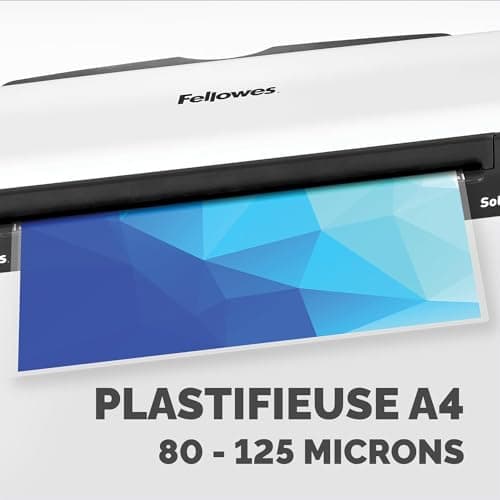 Plastifieuse Fellowes Sola A4 125 Microns Anti-Bourrage Arrêt Automatique 4 Min Chauffage 80-125 Microns Blanc 5745601