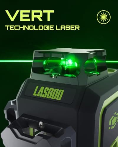 LasGoo LG-3DM niveau laser laser à croix 3x360° pour la construction et l'accrochage d'images|batterie rechargeable 5200