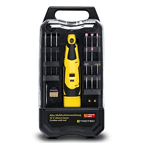 Outil multifonctions TROTEC sans fil PMTS 01-12V avec set de 51 accessoires | présélection de la vitesse à 7 niveaux | p