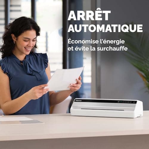 Plastifieuse Fellowes Saturn A3 InstaHeat Préparation Rapide Anti-Bourrage Arrêt Auto Pochettes 80/100/125 Microns 10 Fe