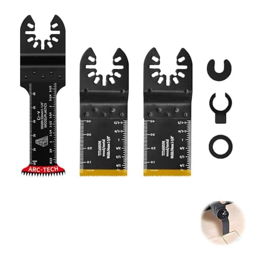 Multifonction Scie Oscillante 3Pcs Lames  Universelle Outils Accessoires Bois Métal Plastique Vis