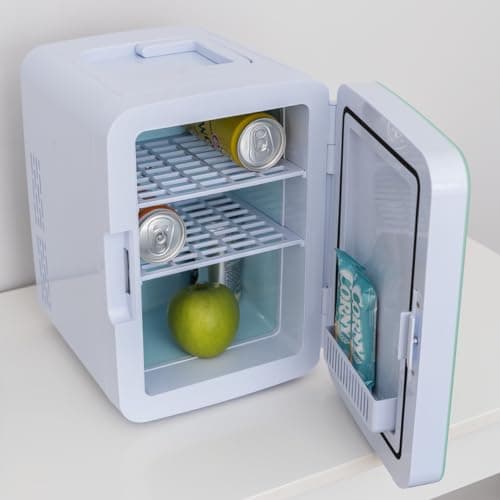 Flamingueo Mini Frigo 10L - Refrigérant de Salle pour Cosmétique et Soins de Peau, Fonction Chaud et Froid, 12V/220V