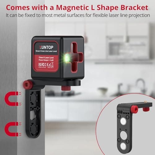 XUNTOP Traceur Laser Rechargeable Outil de Marquage ±1.5mmIP54 USB-C Ouvrier Bricolage