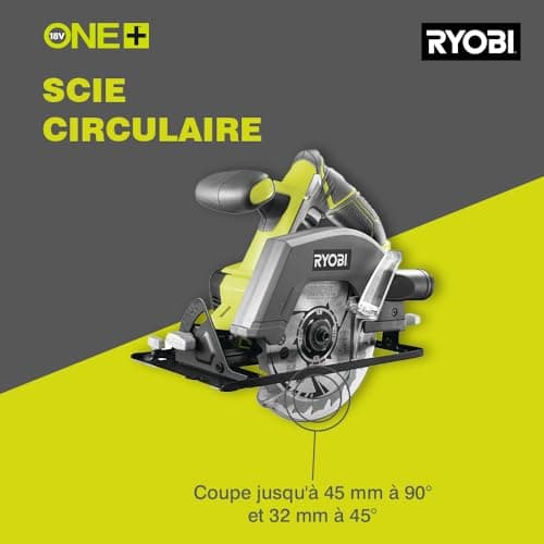 RYOBI Scie circulaire 18 Volts ONE+ diamètre 150 mm lame - praticité professionnelle - coupez tout avec précision - R18C
