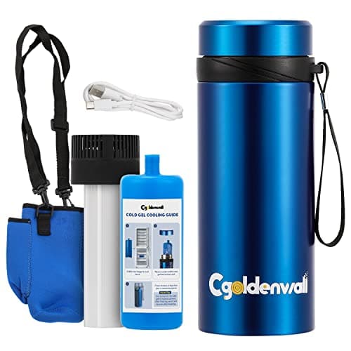 CGOLDENWALL Glacière de Voyage pour Insuline | TSA Biogel Ice Pack, Refroidissement Circulant, Affichage LCD de Températ — Bleu