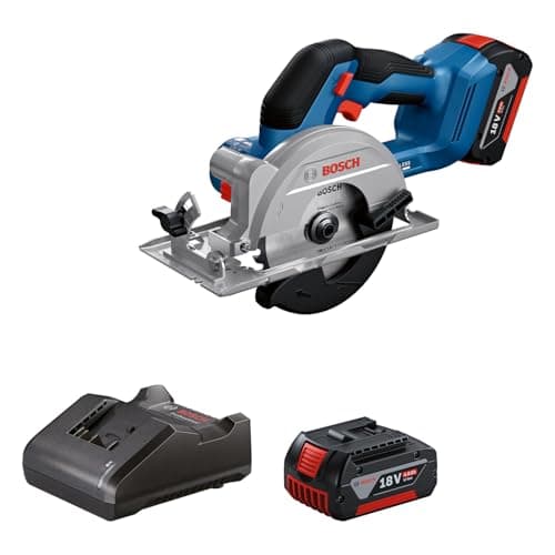 Bosch Professional 18V System Scie circulaire Sans-Fil GKS 18V-51 | Moteur sans charbon | Butée longitudinale | Économiq — + 2x GBA 18V 4.0Ah +GAL 18V-20