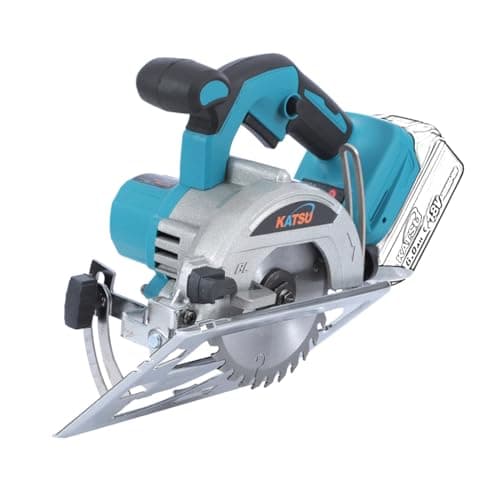 Scie Circulaire KATSU FIT-BAT 21V 5" Moteur sans Balai 13000RPM Profondeur de Coupe 30mm Incluse Lamelle 125mm