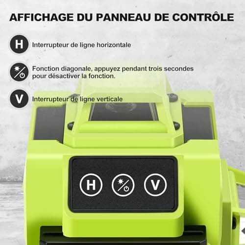 STANEW Niveau laser chantier autonivelant 4D 16 lignes vertMode pulsé extérieur 2x2400mAh batterie rechargeable+support